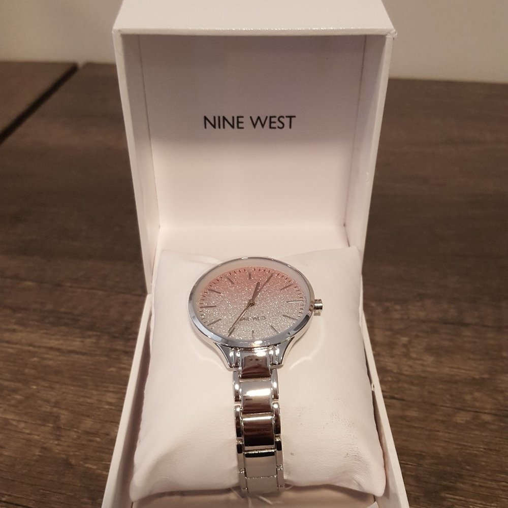 Nine West Pink Sparkle Ombre Watch